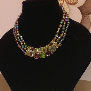 HEIDI DAUS MULTI-COLOR CRYSTAL x-Design collar